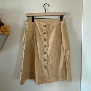 Universal Thread A-Line Skirt with Button Detail